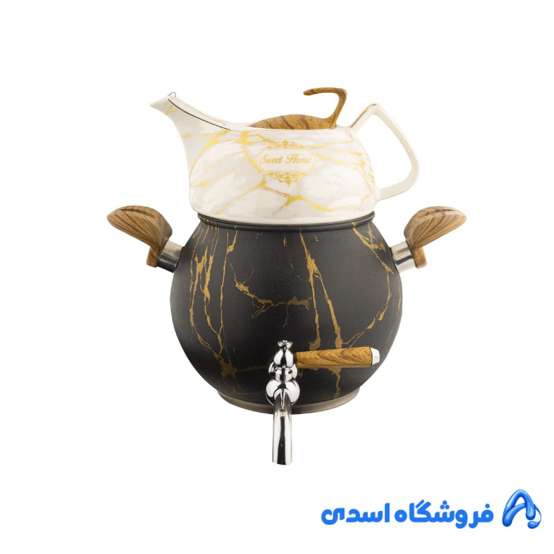 کتری و قوری روشاک ماربل کروپ ست کد 2603