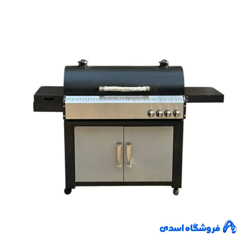باربیکیو استیل کابینت دار 120 سانتی با پلوپز