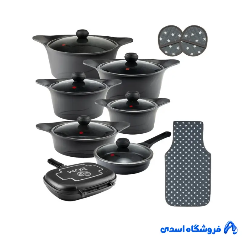 سرویس قابلمه گرانیت 19 پارچه کره ای C ام جی اس