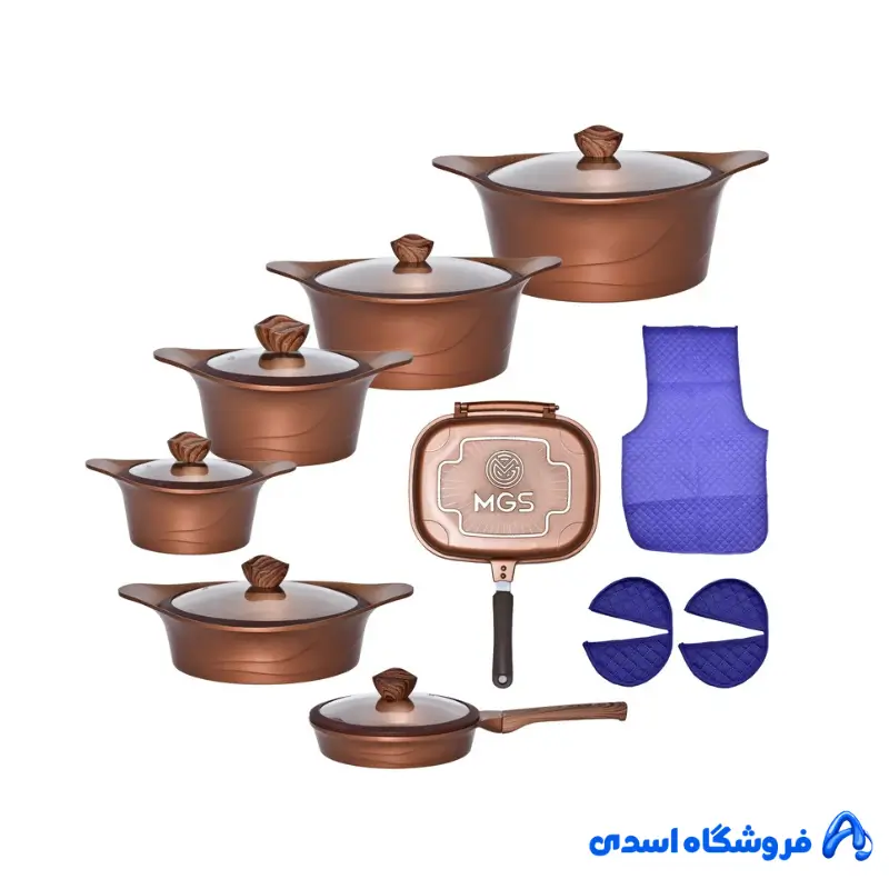 سرویس قابلمه گرانیت 19 پارچه کره ای C ام جی اس