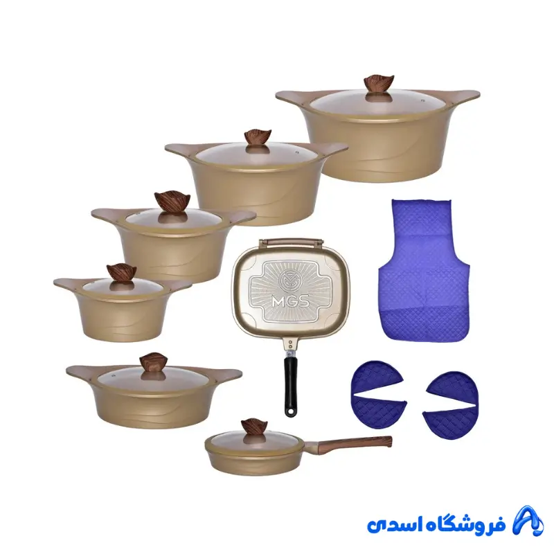 سرویس قابلمه گرانیت 19 پارچه کره ای C ام جی اس