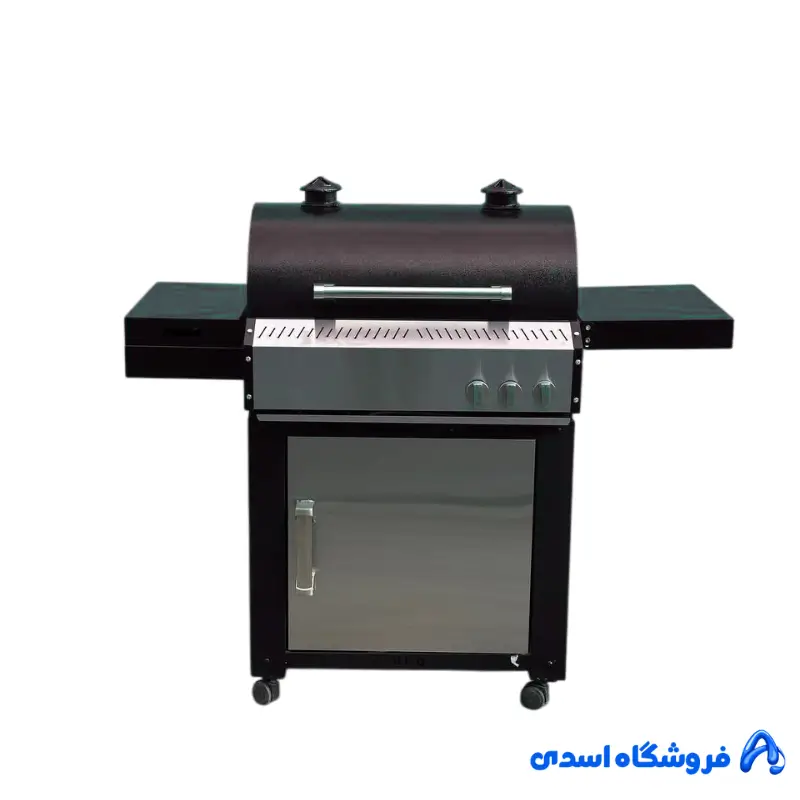 باربیکیو کابینت دار محفظه استیل پلوپزدار 100 سانتی